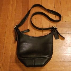 Vintage black leather Coach Crossbody bag